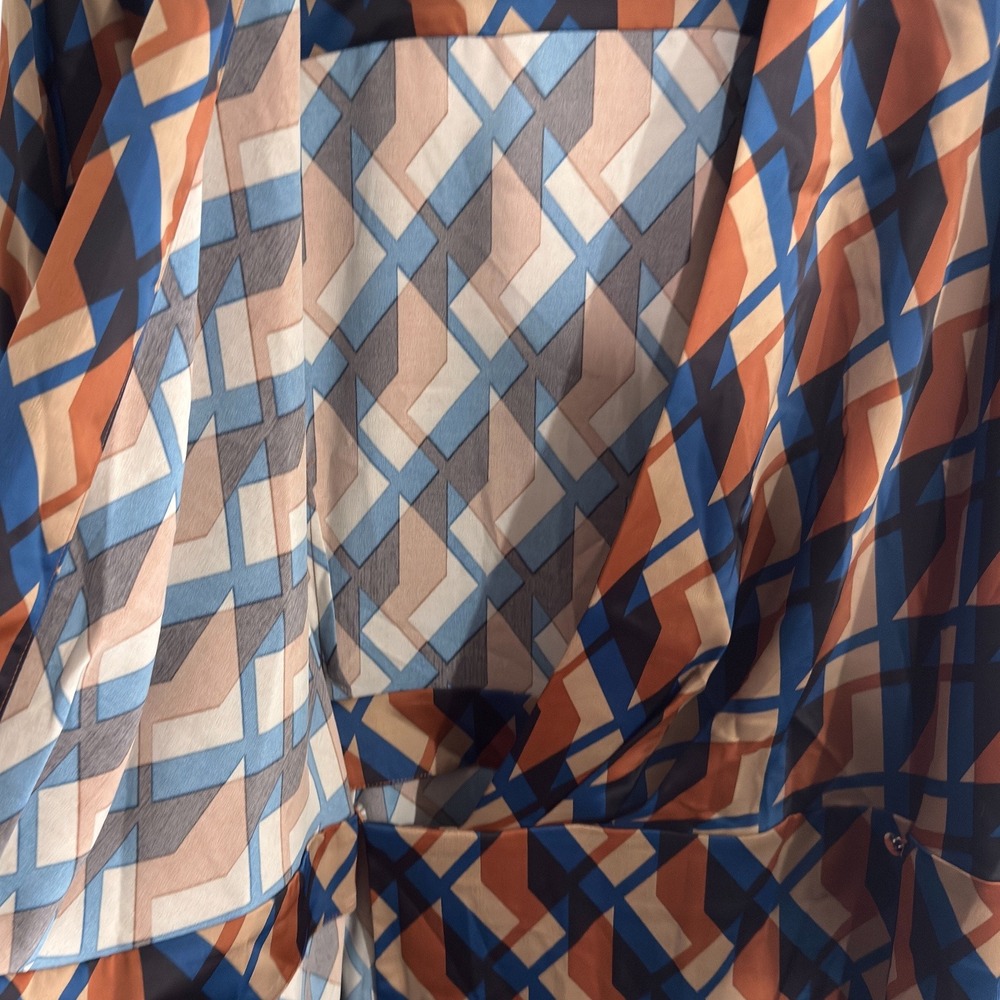 Banana Republic Dress Womens 18 Faux Wrap Geometric Print Long Sleeve Mini Plus‎ - Picture 4 of 7